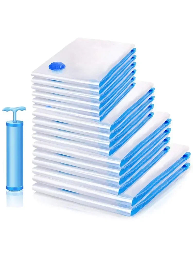 1/3/5PCS Vacuum Bag and Pump Cover for Clothes Storing Large Plastic Compression Empty Bag Travel Accessories Storage Container