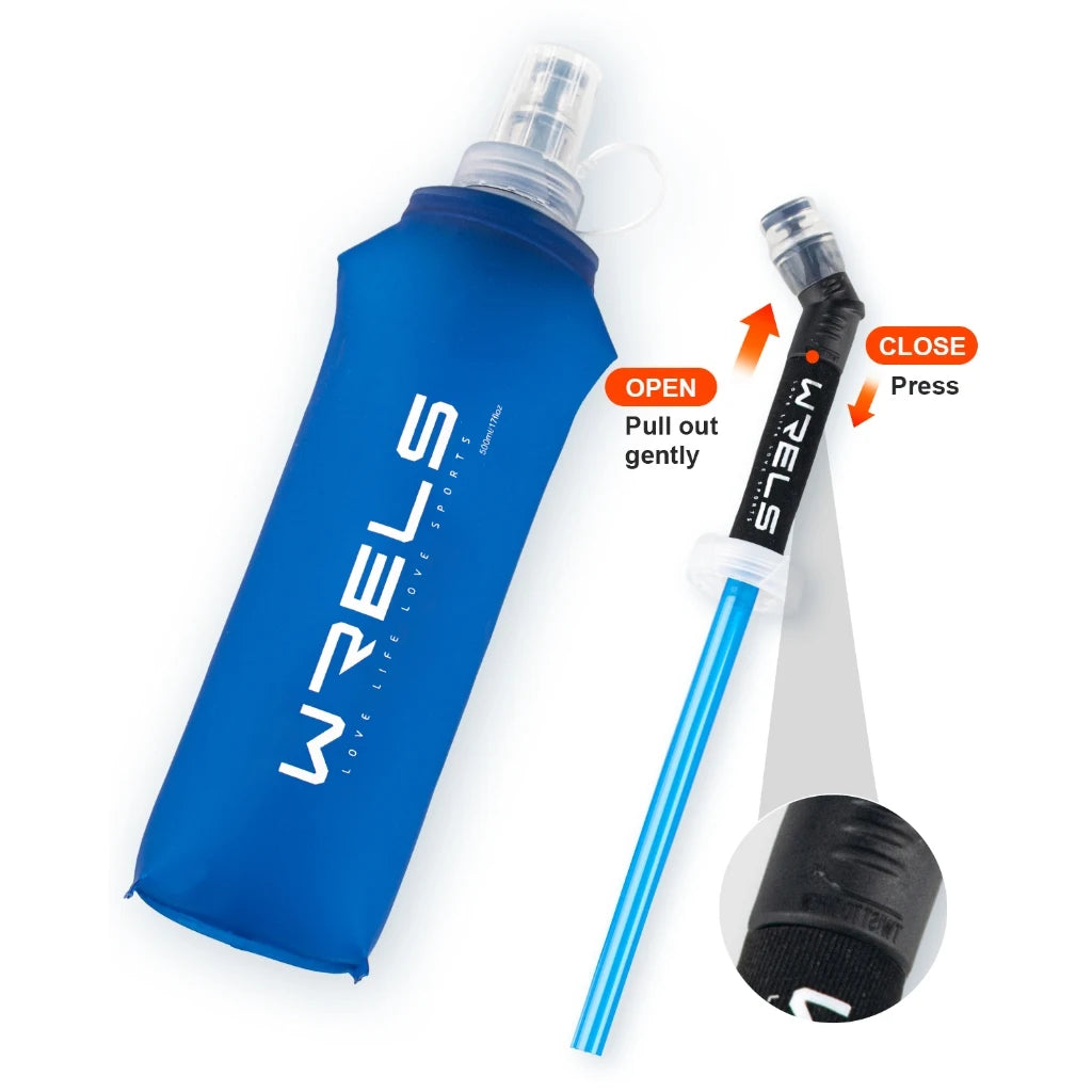 Foldable soft water bottle