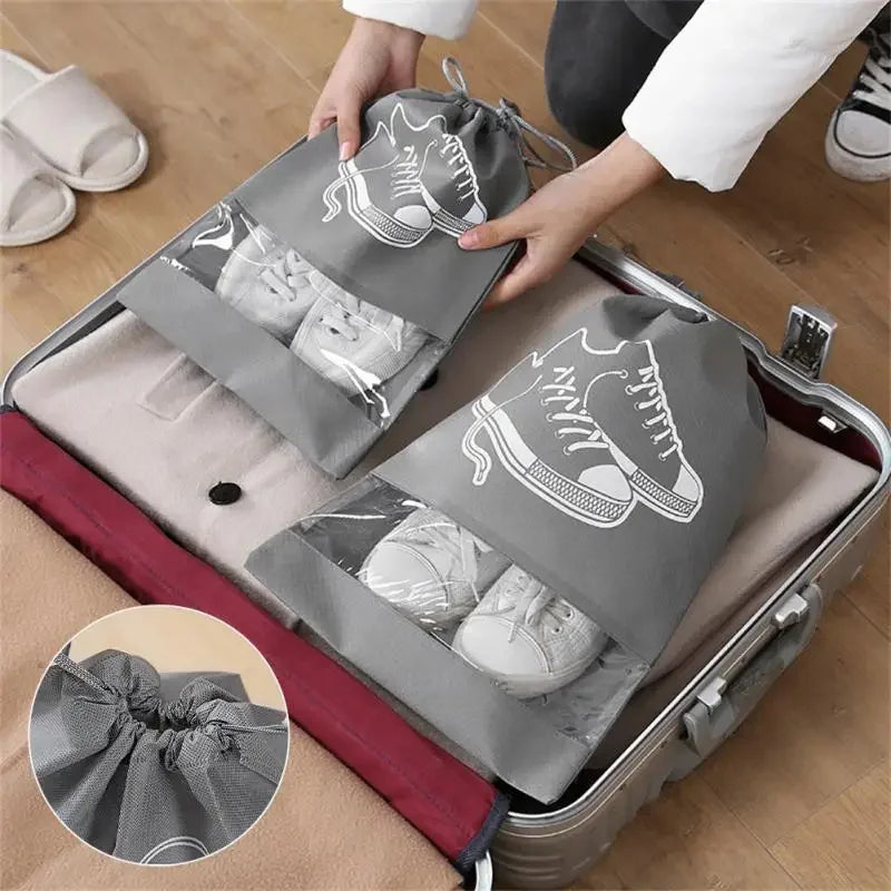 Travel waterproof shoe storage bags