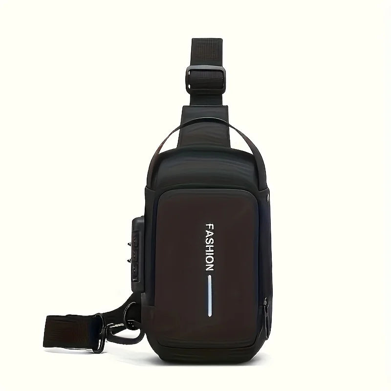 Men's Durable Anti-Theft Sling Bag, Stylish Motorcycle & Casual Sports Crossbody Bag with Phone Pocket for Daily Commute