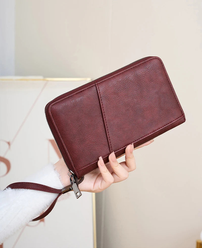 New Travel Passport Clip Wallet Women and Men Multifunctional PU Leather Card Holde RFID Anti Theft Swiping Wallets Storage Bag