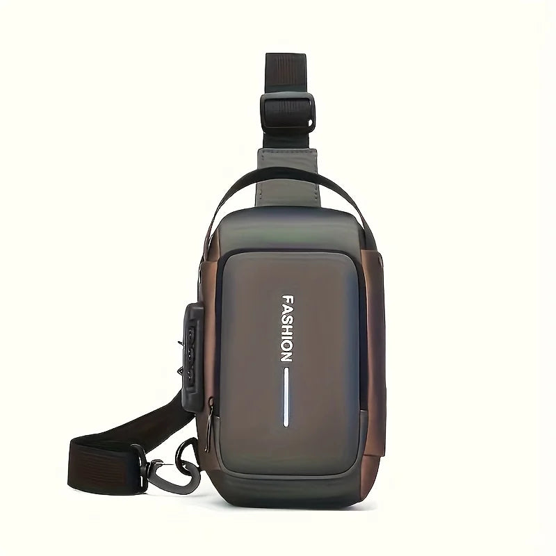 Men's Durable Anti-Theft Sling Bag, Stylish Motorcycle & Casual Sports Crossbody Bag with Phone Pocket for Daily Commute