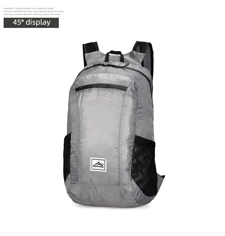 18L Portable Foldable Backpack Folding Mountaineering Bag Ultralight Outdoor Climbing Cycling Travel Knapsack Hiking Daypack