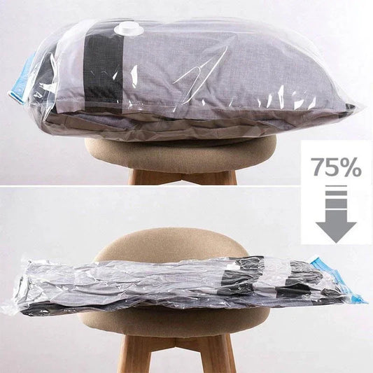 Vacuum storage bags with pump for clothes
