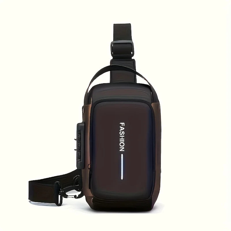 Men's Durable Anti-Theft Sling Bag, Stylish Motorcycle & Casual Sports Crossbody Bag with Phone Pocket for Daily Commute