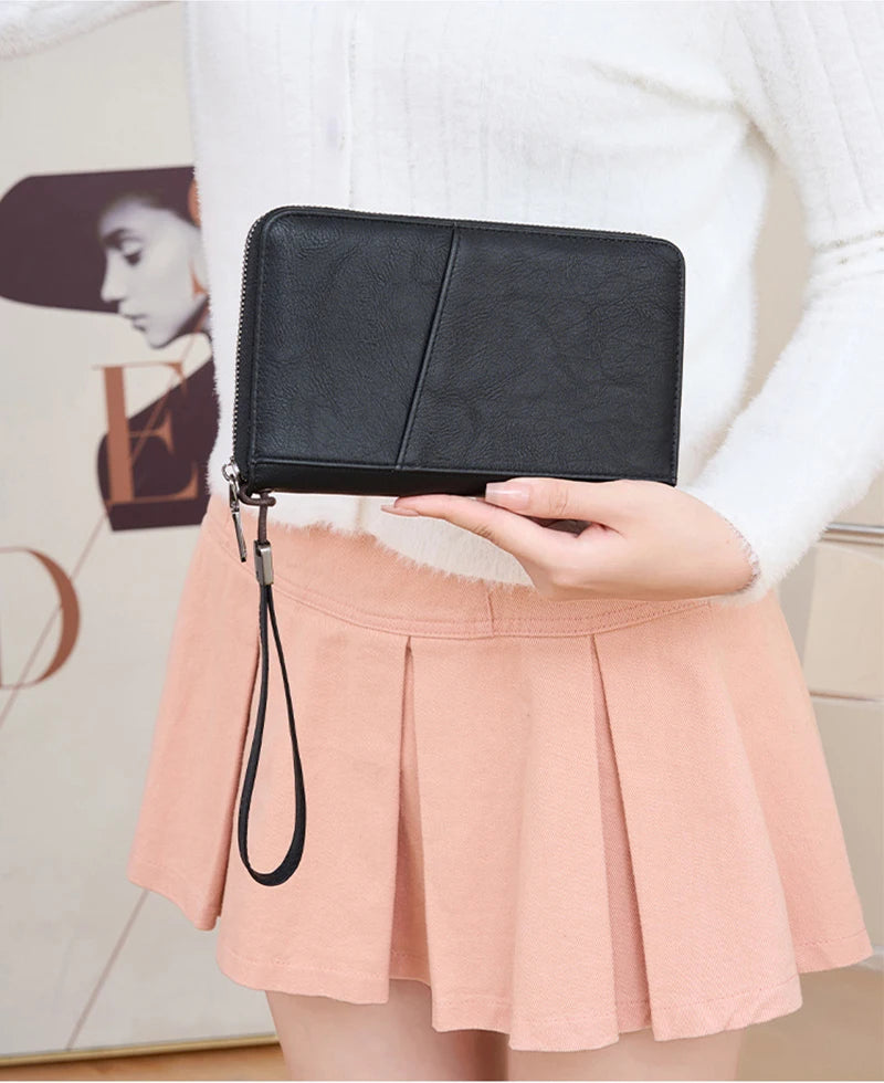 New Travel Passport Clip Wallet Women and Men Multifunctional PU Leather Card Holde RFID Anti Theft Swiping Wallets Storage Bag