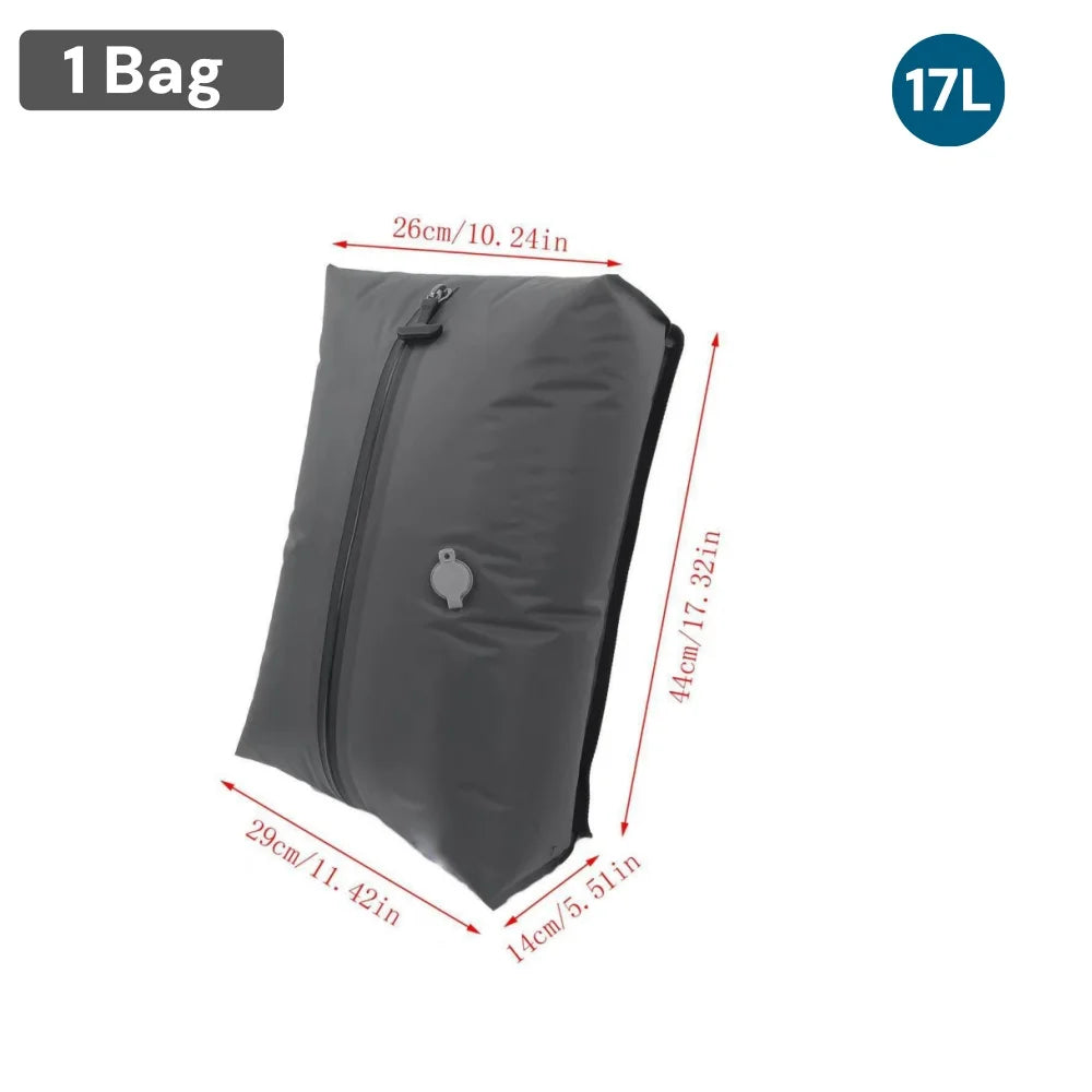 Travel vacuum storage bags