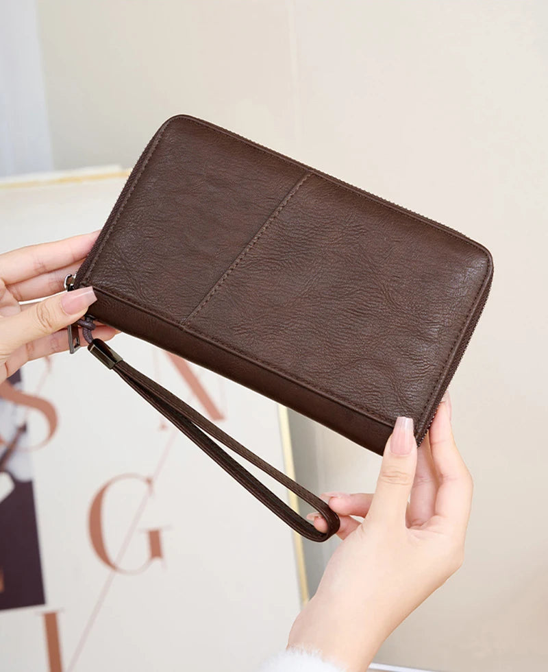 New Travel Passport Clip Wallet Women and Men Multifunctional PU Leather Card Holde RFID Anti Theft Swiping Wallets Storage Bag
