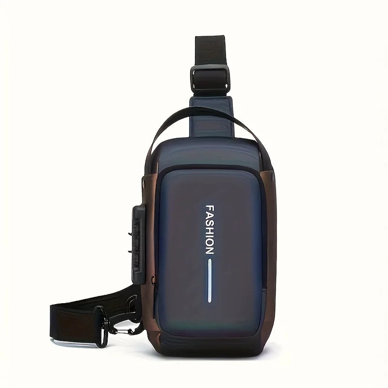 Men's Durable Anti-Theft Sling Bag, Stylish Motorcycle & Casual Sports Crossbody Bag with Phone Pocket for Daily Commute
