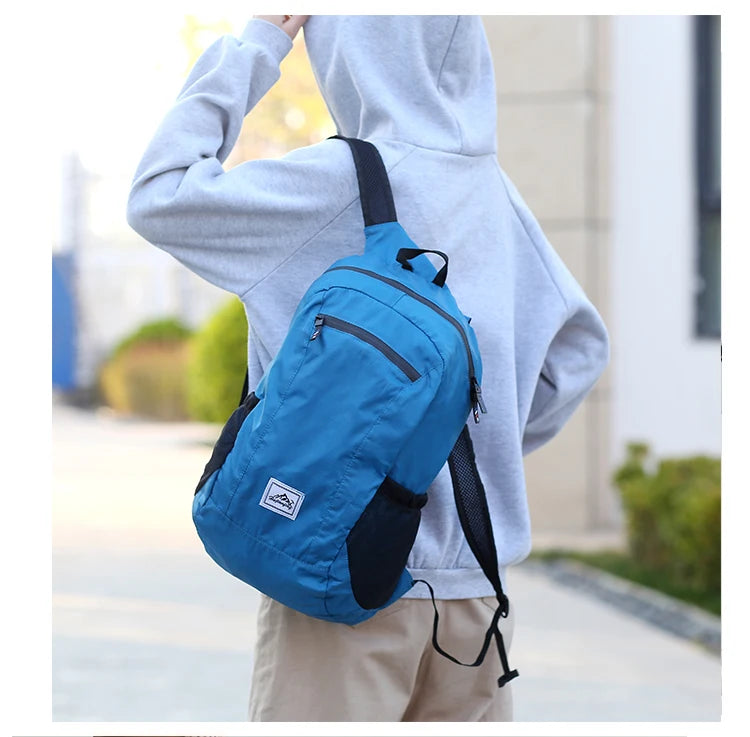 18L Portable Foldable Backpack Folding Mountaineering Bag Ultralight Outdoor Climbing Cycling Travel Knapsack Hiking Daypack