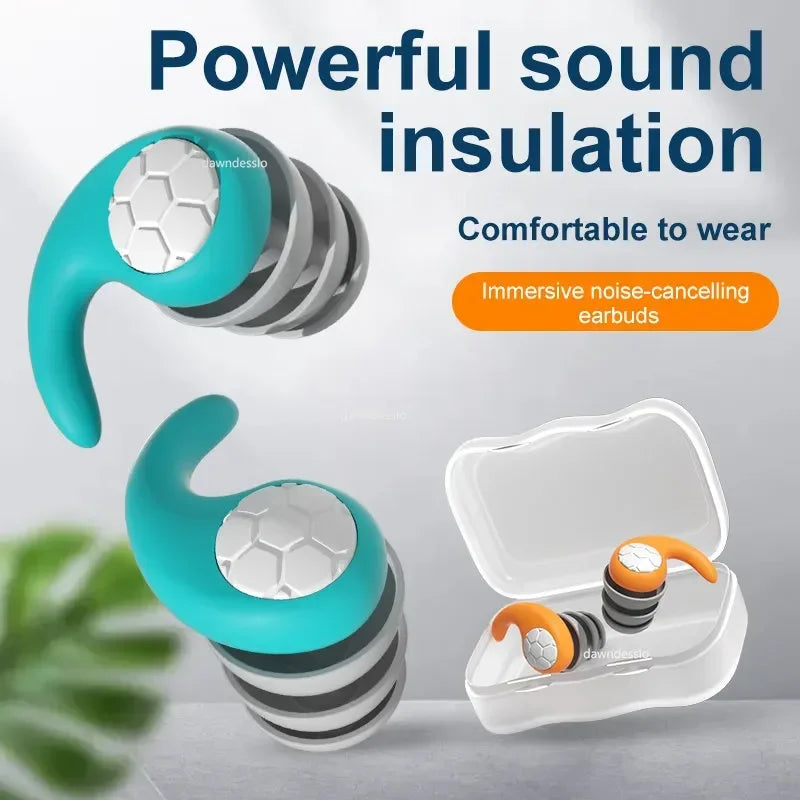 Soft reusable earplugs