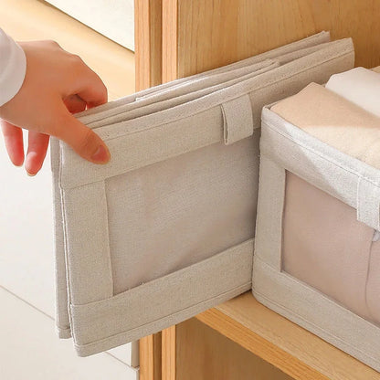 Clothes Storage Box For Household Visible Wardrobe Storage Organizers Bedroom Foldable Boxes Jeans Underwear Pants Organizer Box