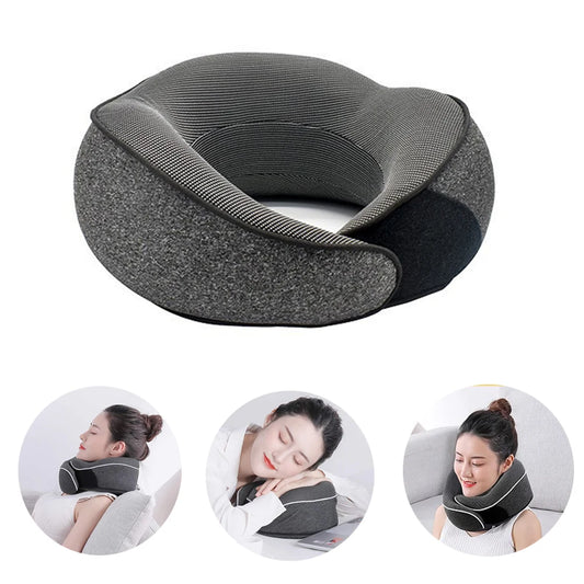 Memory Foam Neck Pillow Cervical Vertebra Travel Portable Noon Break Aircraft U Type Of Pillow Sleep Camping Pillow Carry Bag