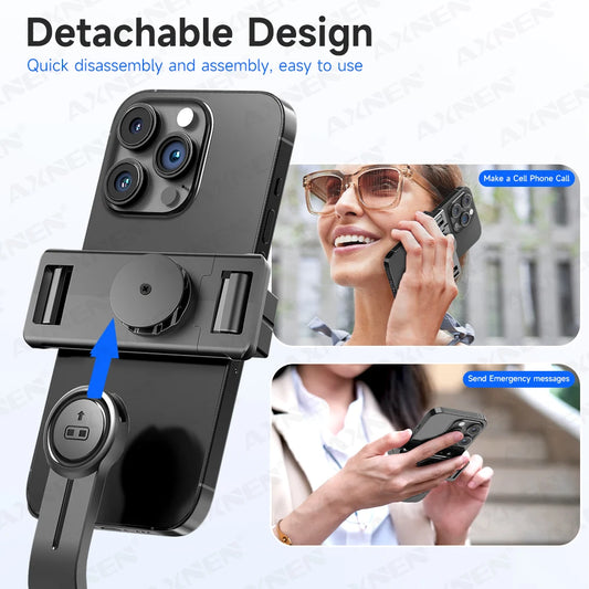 Selfie Stick Tripod with Detachable Bluetooth Remote, 360° Rotation,Extendable Pole, Fill Light Option, for iPhone Android Phone