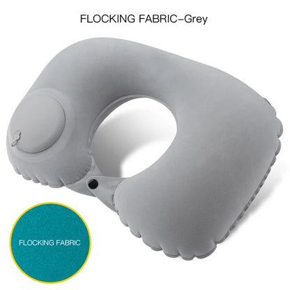 U-shape inflatable neck travel pillow